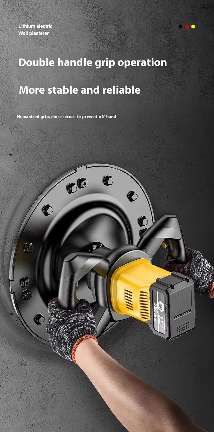 Plastering Lithium-Ion Trowel with Steering Wheel Handle‌‌